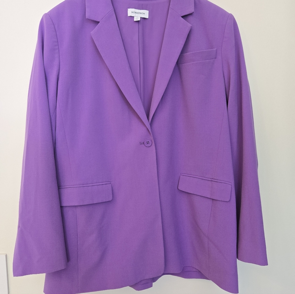 Nordstrom Women's Vibrant Lilac Purple Blazer